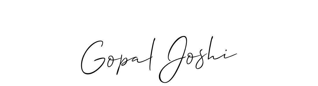 Make a short Gopal Joshi signature style. Manage your documents anywhere anytime using Allison_Script. Create and add eSignatures, submit forms, share and send files easily. Gopal Joshi signature style 2 images and pictures png