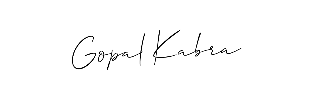 Create a beautiful signature design for name Gopal Kabra. With this signature (Allison_Script) fonts, you can make a handwritten signature for free. Gopal Kabra signature style 2 images and pictures png