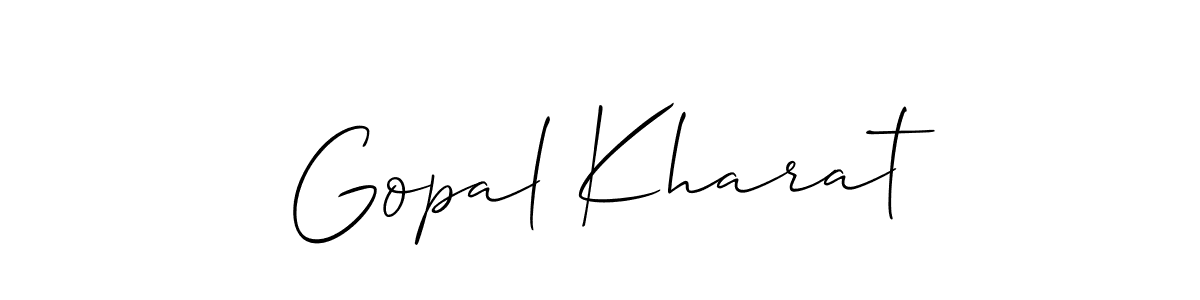 Design your own signature with our free online signature maker. With this signature software, you can create a handwritten (Allison_Script) signature for name Gopal Kharat. Gopal Kharat signature style 2 images and pictures png