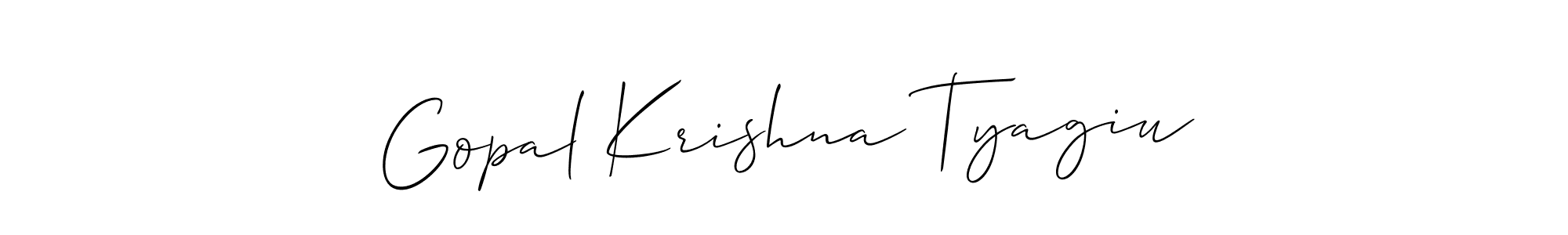 Gopal Krishna Tyagiu stylish signature style. Best Handwritten Sign (Allison_Script) for my name. Handwritten Signature Collection Ideas for my name Gopal Krishna Tyagiu. Gopal Krishna Tyagiu signature style 2 images and pictures png