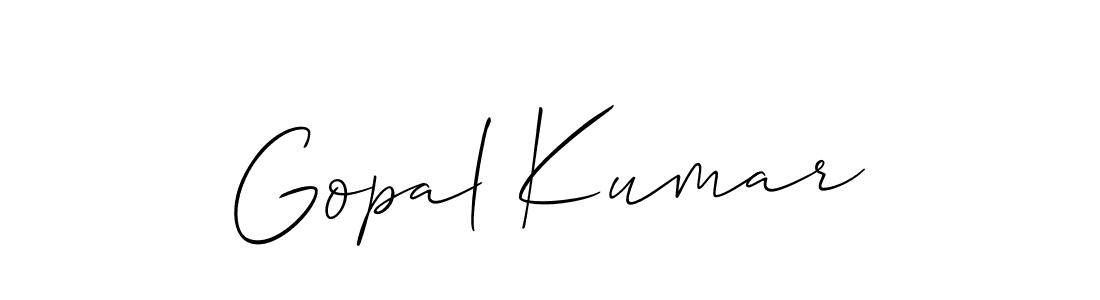 The best way (Allison_Script) to make a short signature is to pick only two or three words in your name. The name Gopal Kumar include a total of six letters. For converting this name. Gopal Kumar signature style 2 images and pictures png