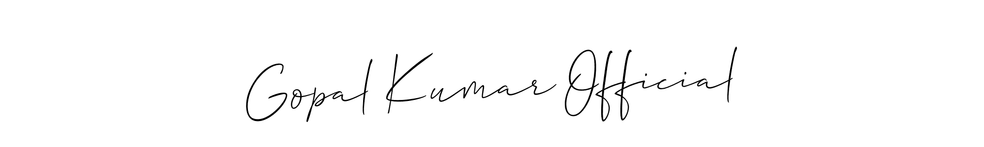 Once you've used our free online signature maker to create your best signature Allison_Script style, it's time to enjoy all of the benefits that Gopal Kumar Official name signing documents. Gopal Kumar Official signature style 2 images and pictures png
