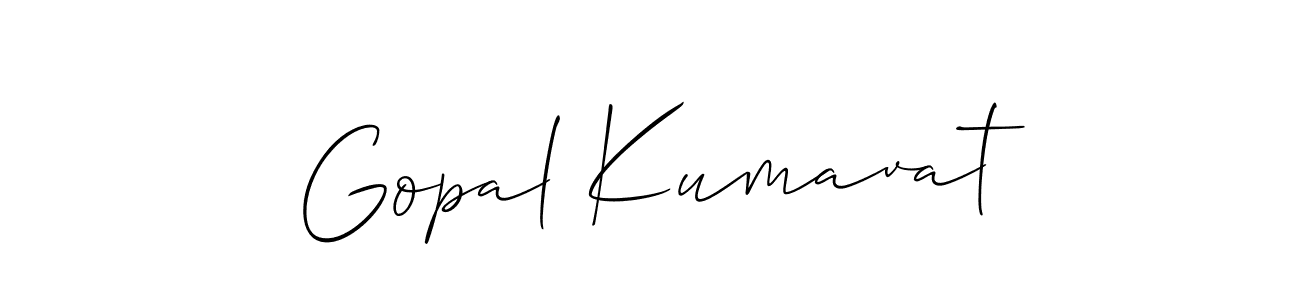 You should practise on your own different ways (Allison_Script) to write your name (Gopal Kumavat) in signature. don't let someone else do it for you. Gopal Kumavat signature style 2 images and pictures png