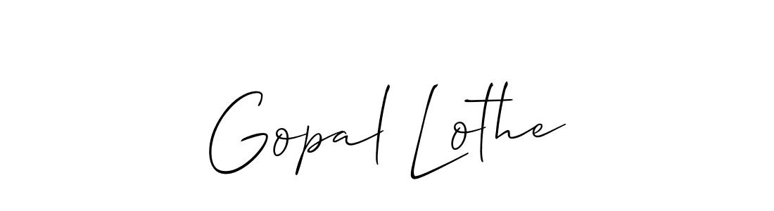 How to make Gopal Lothe signature? Allison_Script is a professional autograph style. Create handwritten signature for Gopal Lothe name. Gopal Lothe signature style 2 images and pictures png