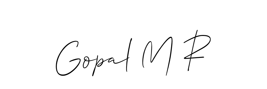 Create a beautiful signature design for name Gopal M R. With this signature (Allison_Script) fonts, you can make a handwritten signature for free. Gopal M R signature style 2 images and pictures png