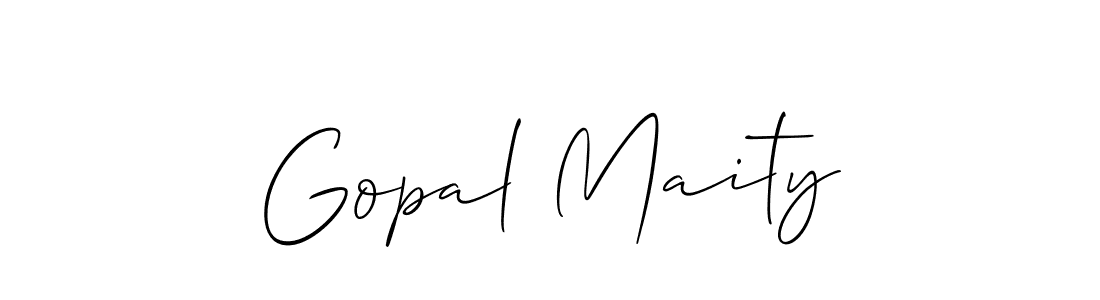 if you are searching for the best signature style for your name Gopal Maity. so please give up your signature search. here we have designed multiple signature styles  using Allison_Script. Gopal Maity signature style 2 images and pictures png