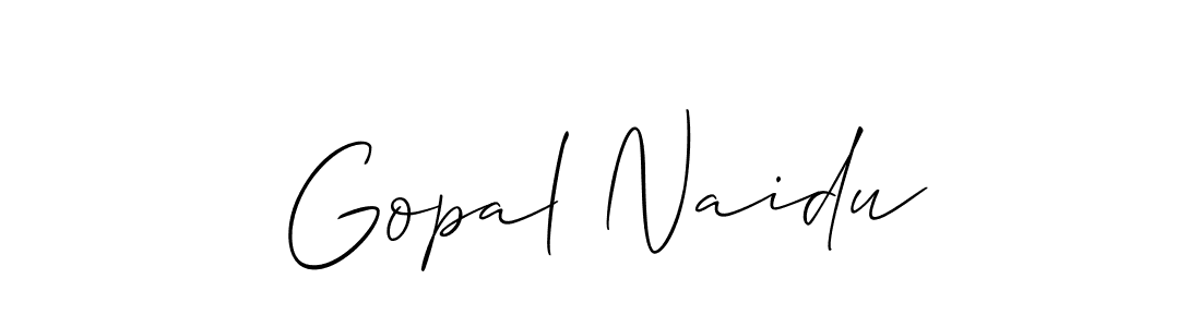 Also we have Gopal Naidu name is the best signature style. Create professional handwritten signature collection using Allison_Script autograph style. Gopal Naidu signature style 2 images and pictures png