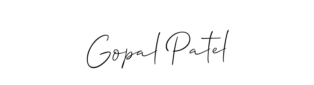 You should practise on your own different ways (Allison_Script) to write your name (Gopal Patel) in signature. don't let someone else do it for you. Gopal Patel signature style 2 images and pictures png