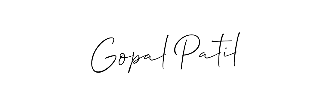 How to Draw Gopal Patil signature style? Allison_Script is a latest design signature styles for name Gopal Patil. Gopal Patil signature style 2 images and pictures png