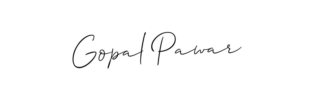 Allison_Script is a professional signature style that is perfect for those who want to add a touch of class to their signature. It is also a great choice for those who want to make their signature more unique. Get Gopal Pawar name to fancy signature for free. Gopal Pawar signature style 2 images and pictures png