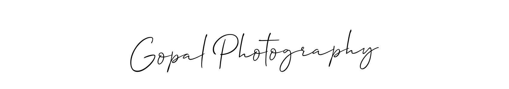 You should practise on your own different ways (Allison_Script) to write your name (Gopal Photography) in signature. don't let someone else do it for you. Gopal Photography signature style 2 images and pictures png