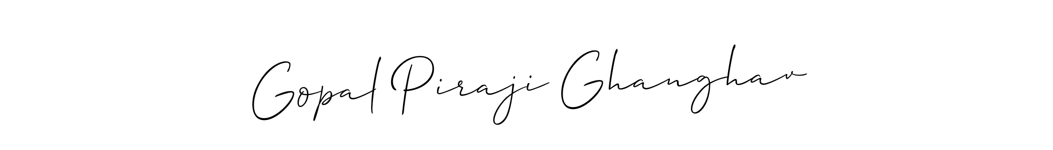 Make a beautiful signature design for name Gopal Piraji Ghanghav. Use this online signature maker to create a handwritten signature for free. Gopal Piraji Ghanghav signature style 2 images and pictures png