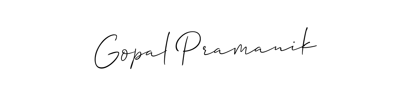 Gopal Pramanik stylish signature style. Best Handwritten Sign (Allison_Script) for my name. Handwritten Signature Collection Ideas for my name Gopal Pramanik. Gopal Pramanik signature style 2 images and pictures png