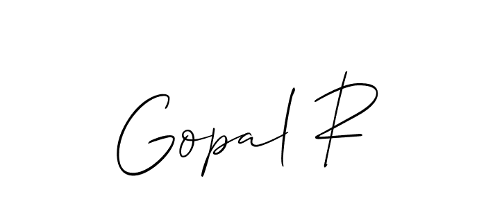 Design your own signature with our free online signature maker. With this signature software, you can create a handwritten (Allison_Script) signature for name Gopal R. Gopal R signature style 2 images and pictures png