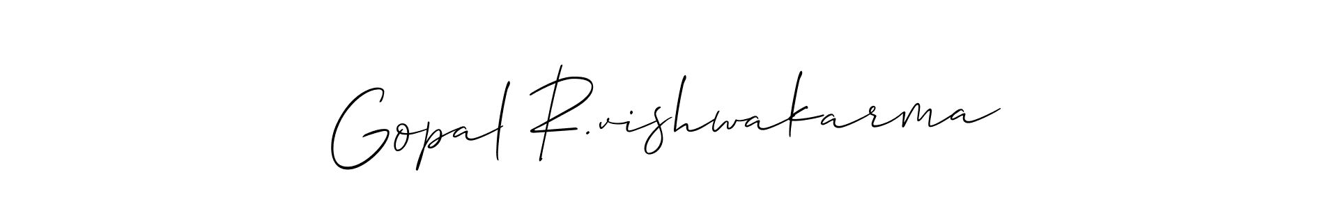 How to make Gopal R.vishwakarma signature? Allison_Script is a professional autograph style. Create handwritten signature for Gopal R.vishwakarma name. Gopal R.vishwakarma signature style 2 images and pictures png