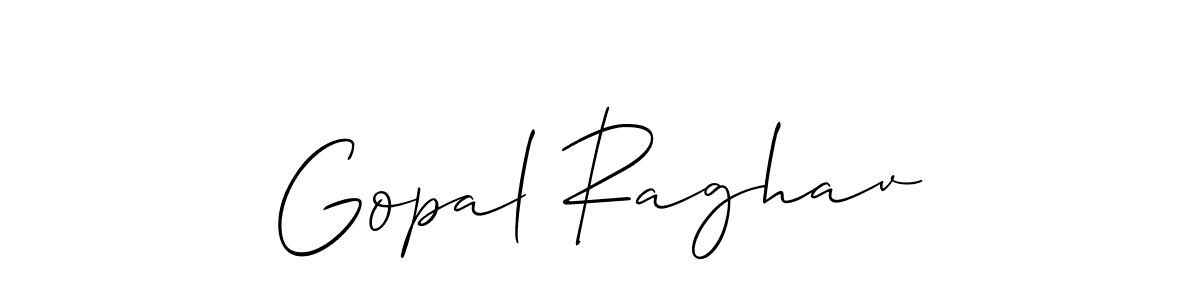 Use a signature maker to create a handwritten signature online. With this signature software, you can design (Allison_Script) your own signature for name Gopal Raghav. Gopal Raghav signature style 2 images and pictures png