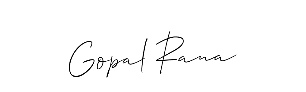 How to make Gopal Rana signature? Allison_Script is a professional autograph style. Create handwritten signature for Gopal Rana name. Gopal Rana signature style 2 images and pictures png