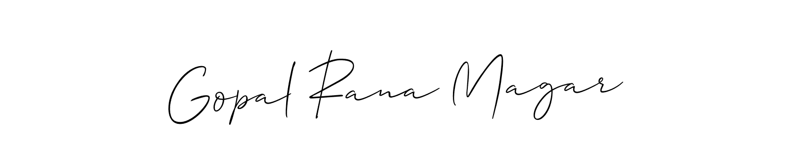 How to make Gopal Rana Magar signature? Allison_Script is a professional autograph style. Create handwritten signature for Gopal Rana Magar name. Gopal Rana Magar signature style 2 images and pictures png