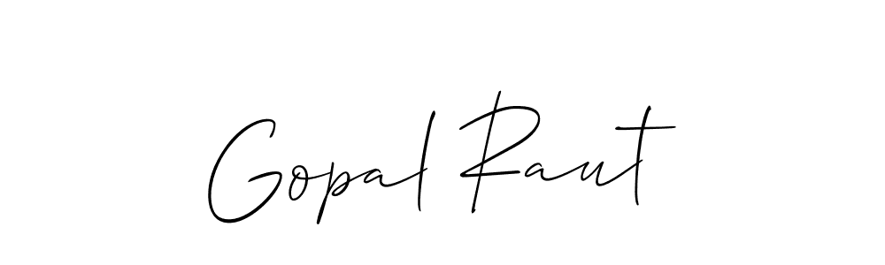 Use a signature maker to create a handwritten signature online. With this signature software, you can design (Allison_Script) your own signature for name Gopal Raut. Gopal Raut signature style 2 images and pictures png