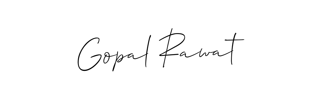Create a beautiful signature design for name Gopal Rawat. With this signature (Allison_Script) fonts, you can make a handwritten signature for free. Gopal Rawat signature style 2 images and pictures png