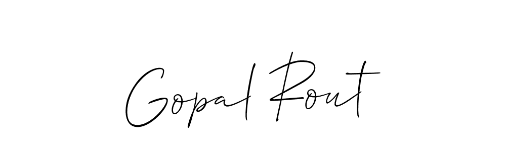 Also we have Gopal Rout name is the best signature style. Create professional handwritten signature collection using Allison_Script autograph style. Gopal Rout signature style 2 images and pictures png