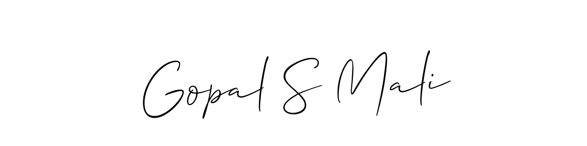 How to make Gopal S Mali signature? Allison_Script is a professional autograph style. Create handwritten signature for Gopal S Mali name. Gopal S Mali signature style 2 images and pictures png