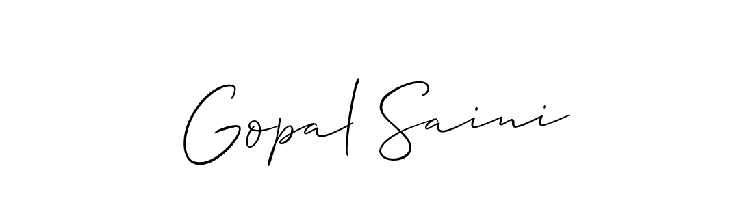 How to Draw Gopal Saini signature style? Allison_Script is a latest design signature styles for name Gopal Saini. Gopal Saini signature style 2 images and pictures png