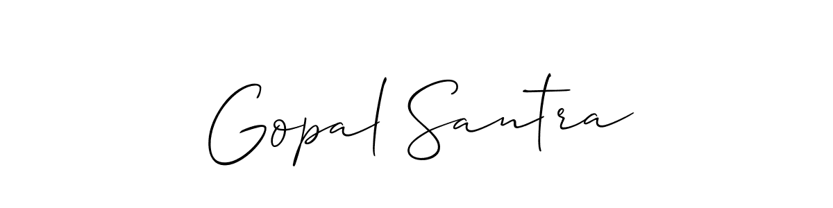 if you are searching for the best signature style for your name Gopal Santra. so please give up your signature search. here we have designed multiple signature styles  using Allison_Script. Gopal Santra signature style 2 images and pictures png