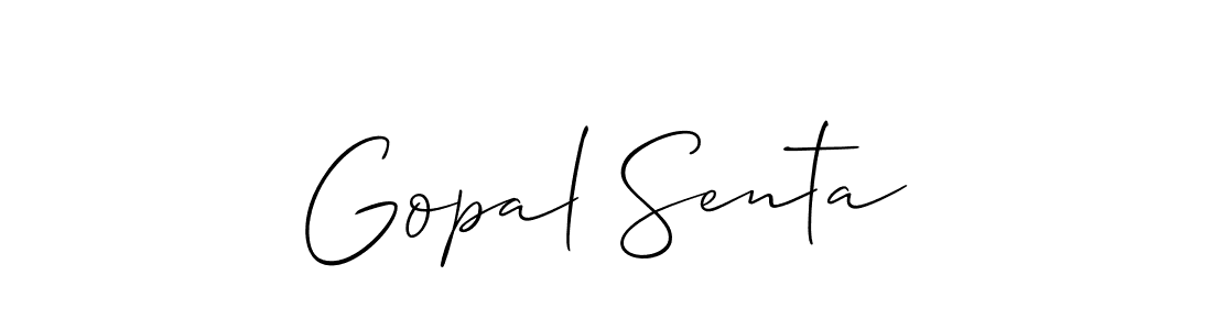 How to make Gopal Senta name signature. Use Allison_Script style for creating short signs online. This is the latest handwritten sign. Gopal Senta signature style 2 images and pictures png