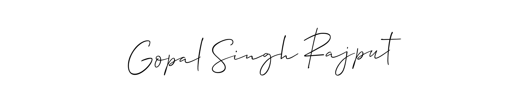 Also we have Gopal Singh Rajput name is the best signature style. Create professional handwritten signature collection using Allison_Script autograph style. Gopal Singh Rajput signature style 2 images and pictures png