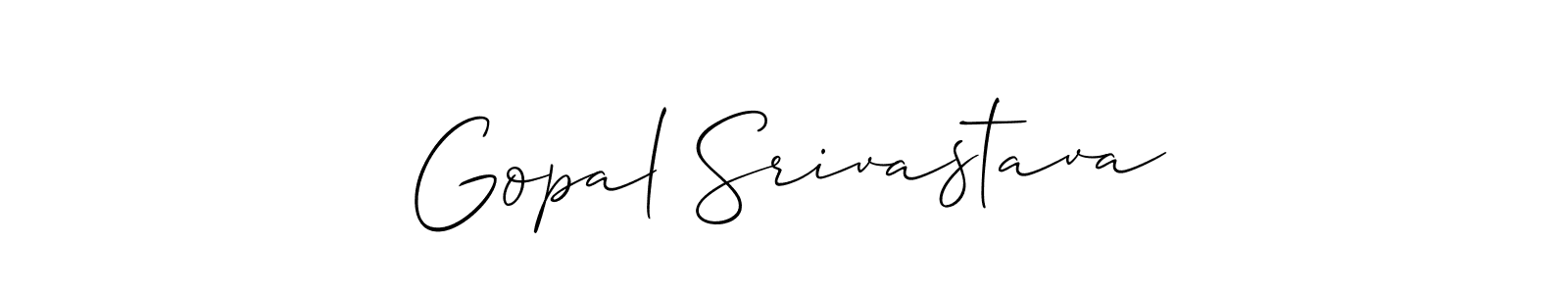 Gopal Srivastava stylish signature style. Best Handwritten Sign (Allison_Script) for my name. Handwritten Signature Collection Ideas for my name Gopal Srivastava. Gopal Srivastava signature style 2 images and pictures png
