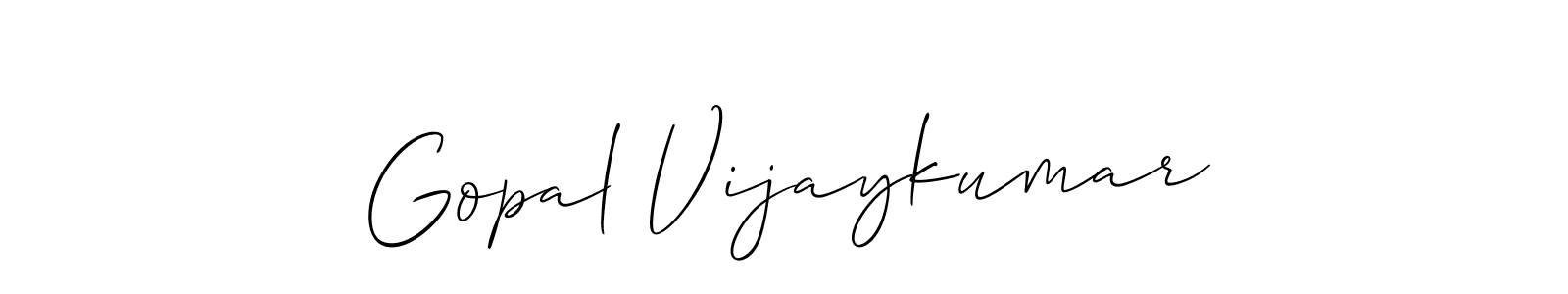 Use a signature maker to create a handwritten signature online. With this signature software, you can design (Allison_Script) your own signature for name Gopal Vijaykumar. Gopal Vijaykumar signature style 2 images and pictures png