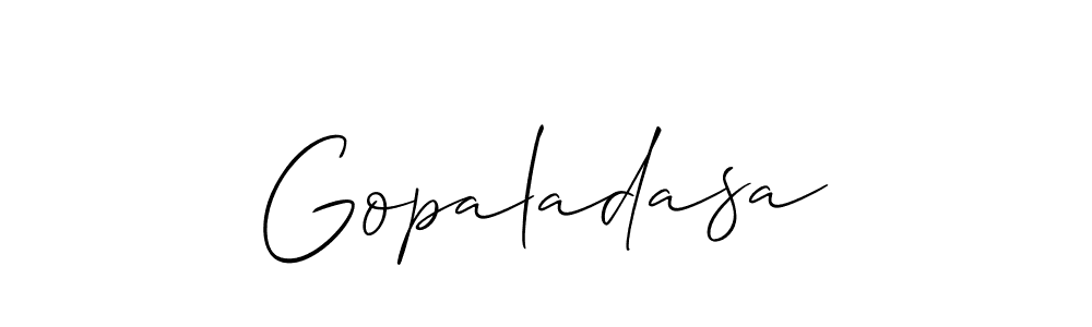 The best way (Allison_Script) to make a short signature is to pick only two or three words in your name. The name Gopaladasa include a total of six letters. For converting this name. Gopaladasa signature style 2 images and pictures png
