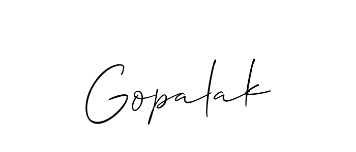 You should practise on your own different ways (Allison_Script) to write your name (Gopalak) in signature. don't let someone else do it for you. Gopalak signature style 2 images and pictures png