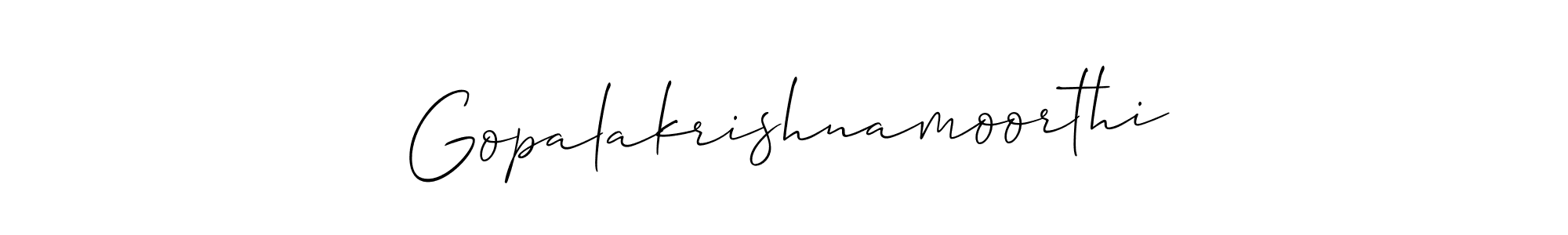 How to Draw Gopalakrishnamoorthi signature style? Allison_Script is a latest design signature styles for name Gopalakrishnamoorthi. Gopalakrishnamoorthi signature style 2 images and pictures png