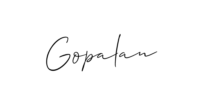 Design your own signature with our free online signature maker. With this signature software, you can create a handwritten (Allison_Script) signature for name Gopalan. Gopalan signature style 2 images and pictures png