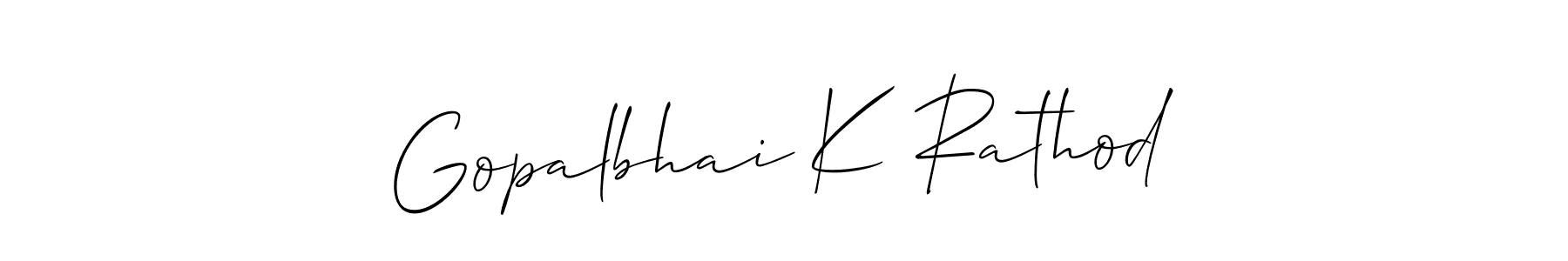 Make a beautiful signature design for name Gopalbhai K Rathod. Use this online signature maker to create a handwritten signature for free. Gopalbhai K Rathod signature style 2 images and pictures png