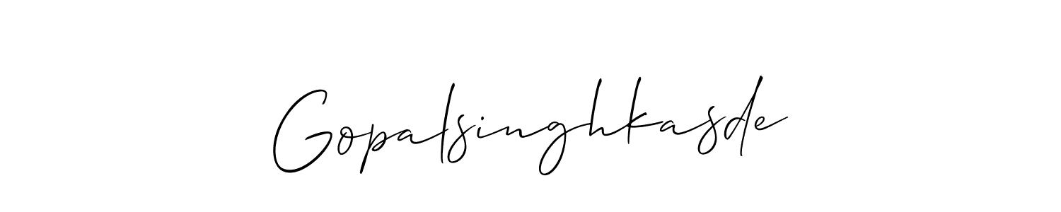 Make a beautiful signature design for name Gopalsinghkasde. With this signature (Allison_Script) style, you can create a handwritten signature for free. Gopalsinghkasde signature style 2 images and pictures png