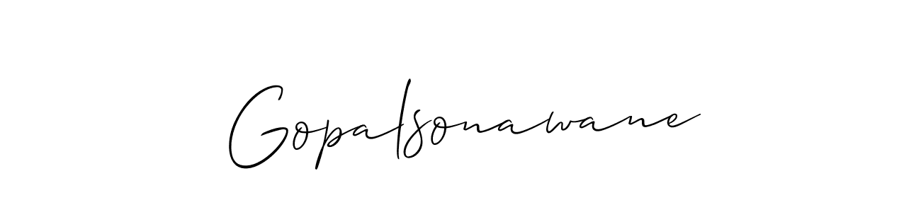 Also we have Gopalsonawane name is the best signature style. Create professional handwritten signature collection using Allison_Script autograph style. Gopalsonawane signature style 2 images and pictures png