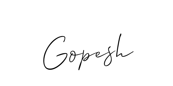 Best and Professional Signature Style for Gopesh. Allison_Script Best Signature Style Collection. Gopesh signature style 2 images and pictures png