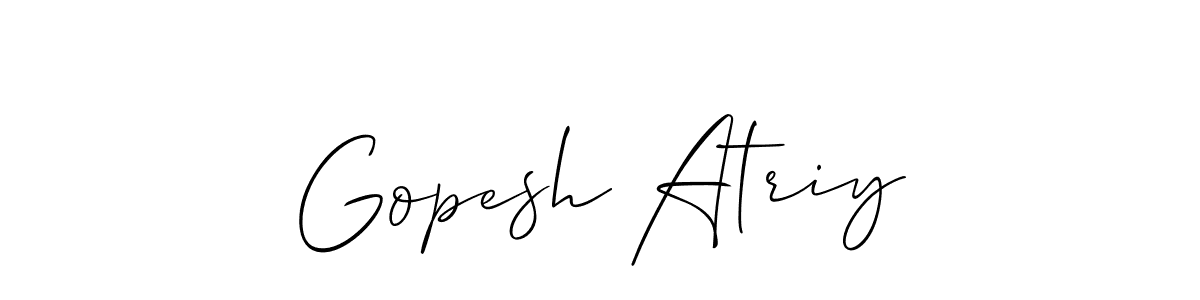 Gopesh Atriy stylish signature style. Best Handwritten Sign (Allison_Script) for my name. Handwritten Signature Collection Ideas for my name Gopesh Atriy. Gopesh Atriy signature style 2 images and pictures png