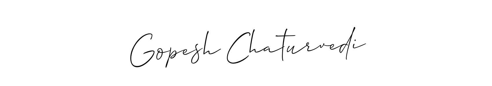 Make a short Gopesh Chaturvedi signature style. Manage your documents anywhere anytime using Allison_Script. Create and add eSignatures, submit forms, share and send files easily. Gopesh Chaturvedi signature style 2 images and pictures png