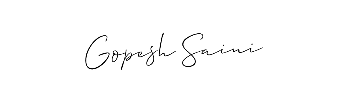 Also we have Gopesh Saini name is the best signature style. Create professional handwritten signature collection using Allison_Script autograph style. Gopesh Saini signature style 2 images and pictures png