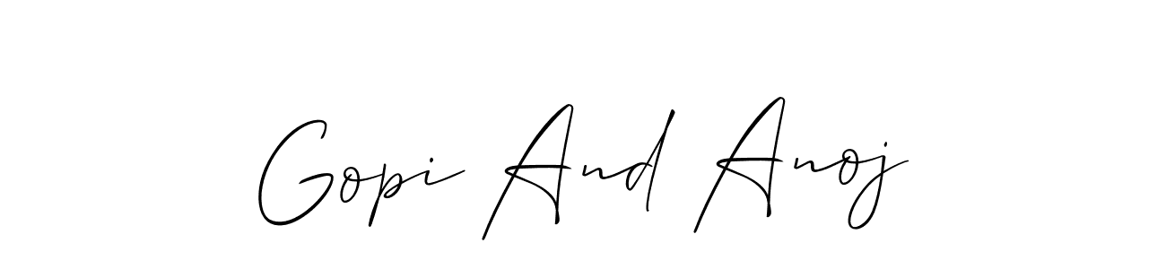 Make a beautiful signature design for name Gopi And Anoj. Use this online signature maker to create a handwritten signature for free. Gopi And Anoj signature style 2 images and pictures png