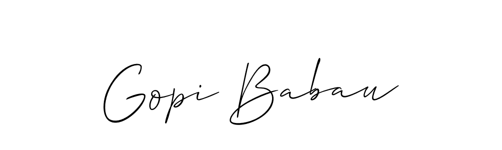 Use a signature maker to create a handwritten signature online. With this signature software, you can design (Allison_Script) your own signature for name Gopi Babau. Gopi Babau signature style 2 images and pictures png