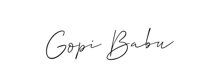 Gopi Babu stylish signature style. Best Handwritten Sign (Allison_Script) for my name. Handwritten Signature Collection Ideas for my name Gopi Babu. Gopi Babu signature style 2 images and pictures png