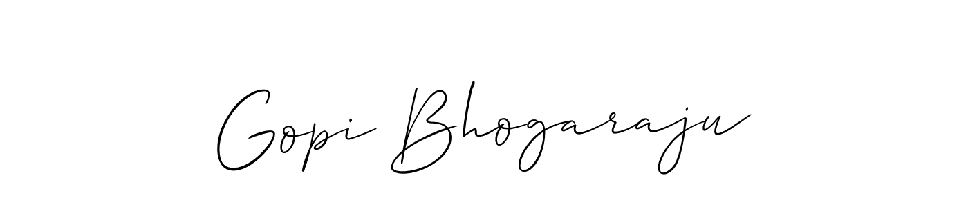 Make a short Gopi Bhogaraju signature style. Manage your documents anywhere anytime using Allison_Script. Create and add eSignatures, submit forms, share and send files easily. Gopi Bhogaraju signature style 2 images and pictures png