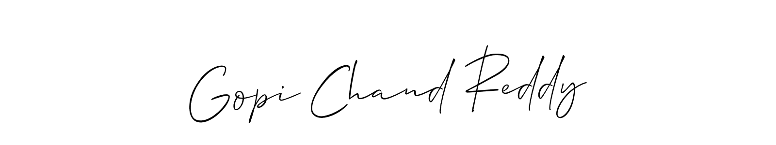 How to make Gopi Chand Reddy name signature. Use Allison_Script style for creating short signs online. This is the latest handwritten sign. Gopi Chand Reddy signature style 2 images and pictures png