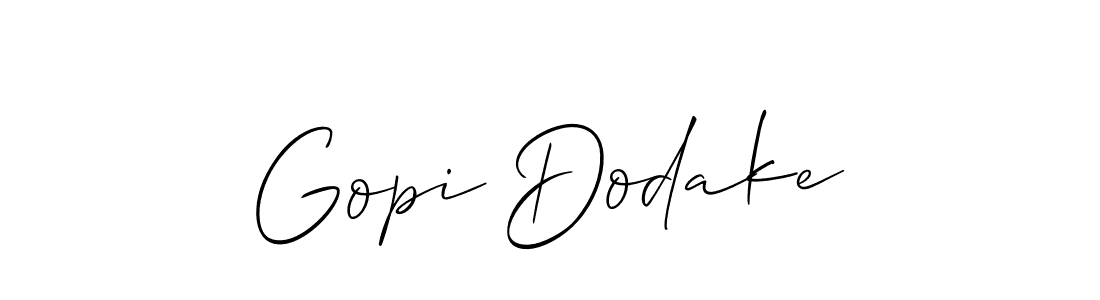 Also You can easily find your signature by using the search form. We will create Gopi Dodake name handwritten signature images for you free of cost using Allison_Script sign style. Gopi Dodake signature style 2 images and pictures png