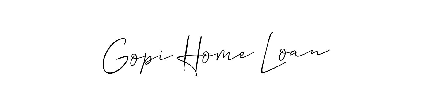 How to make Gopi Home Loan name signature. Use Allison_Script style for creating short signs online. This is the latest handwritten sign. Gopi Home Loan signature style 2 images and pictures png